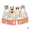 Retro Ghost Dog Lover Spooky Vibes SVG