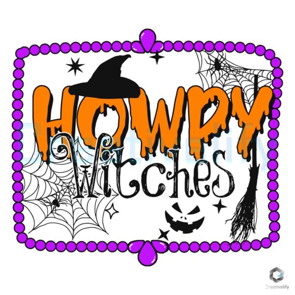 Howdy Witches Party Halloween SVG File Design