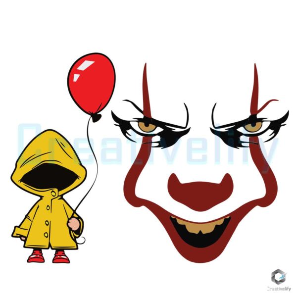 Pennywise Clown Horror Balloon SVG File