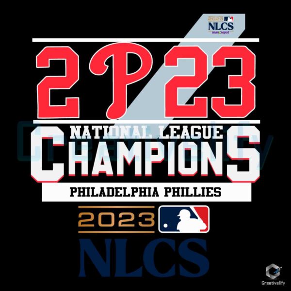 Phillies 2023 National League Champions SVG File