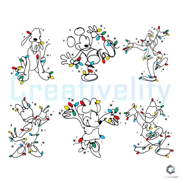 christmas-lights-character-mickey-and-friend-svg-bundle