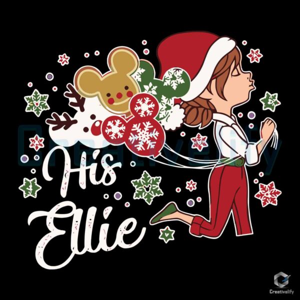 Ellie Christmas Mickey Balloon SVG File