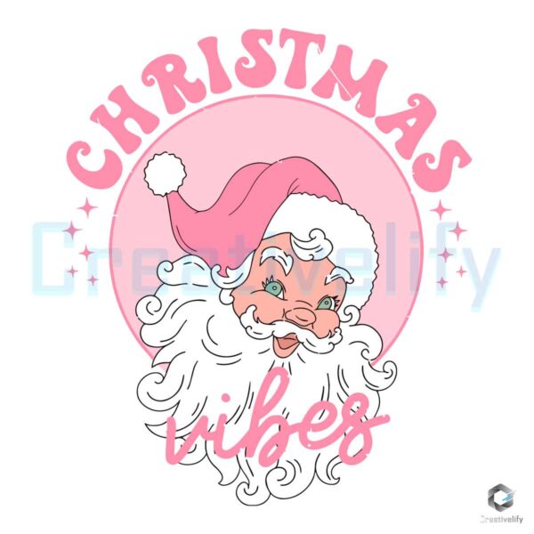 retro-pink-christmas-vibes-santa-claus-svg