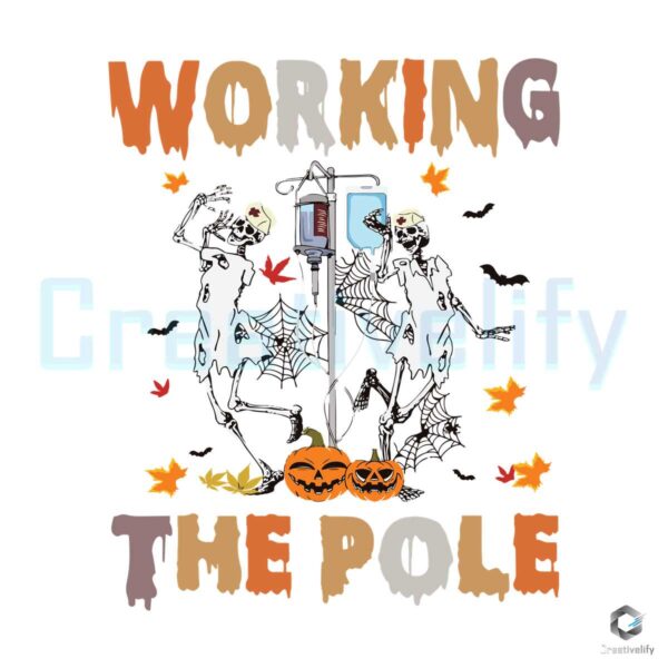 working-the-pole-halloween-spooky-nurse-svg-digital-file