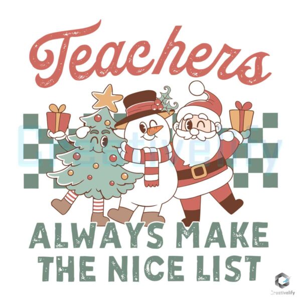 Teacher Christmas Tree Santa Snowman SVG