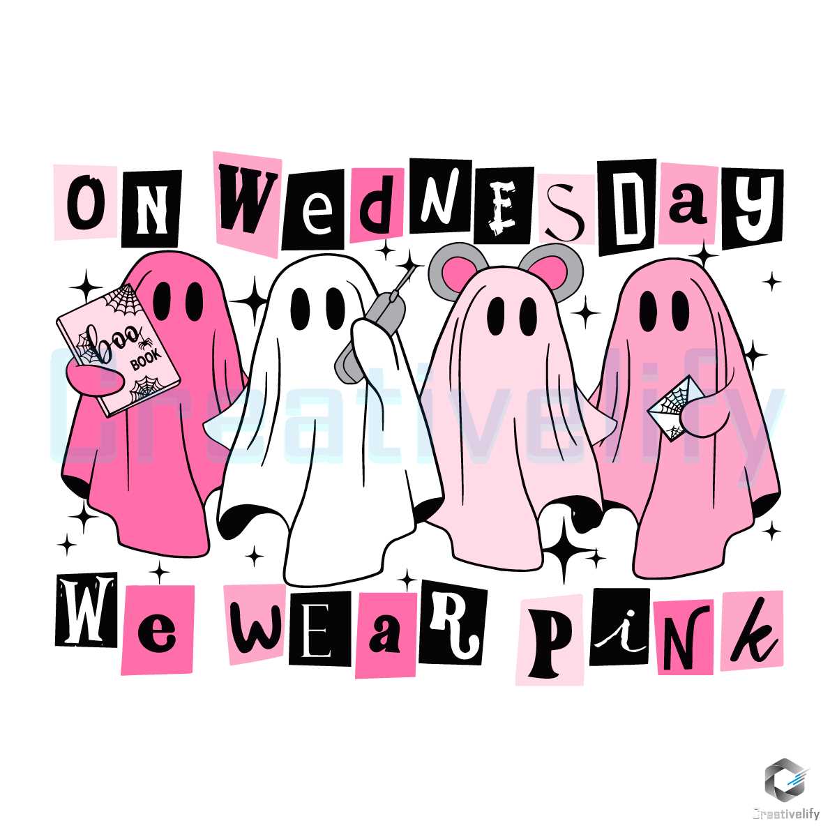 On Wednesday We Wear Pink SVG Mean Girls Ghost File - CreativeLify