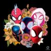 Free Floral Spider Man Face Across PNG File