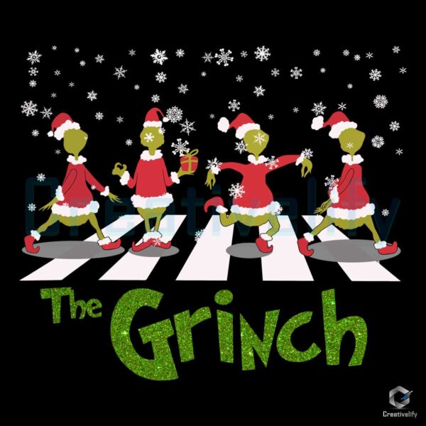 the-grinch-walking-on-street-green-monster-png-download