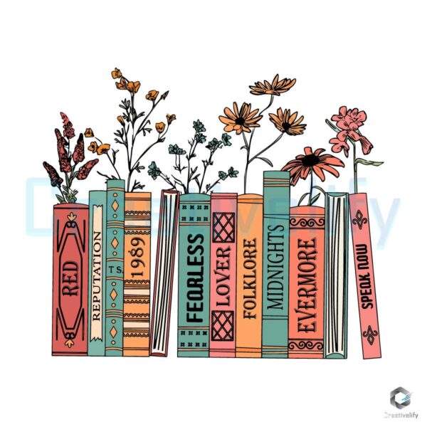 albums-as-books-taylor-floral-books-svg-graphic-design-file