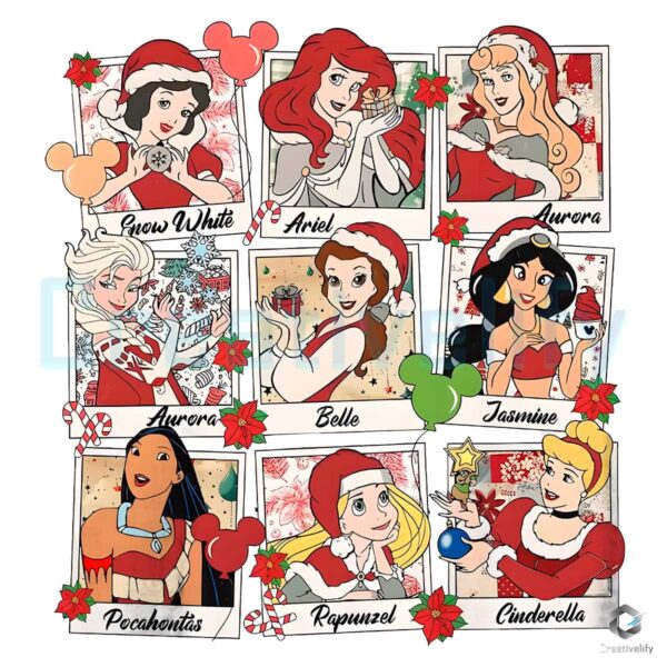 retro-disney-princess-christmas-santa-hat-png-download