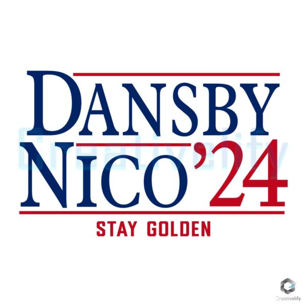 Dansby Nico 24 Stay Golden Baseball SVG File