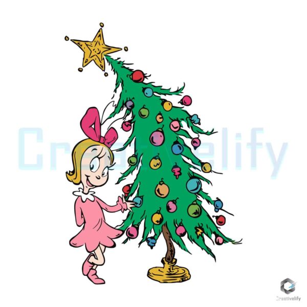 cute-cindy-lou-who-christmas-tree-svg-digital-file