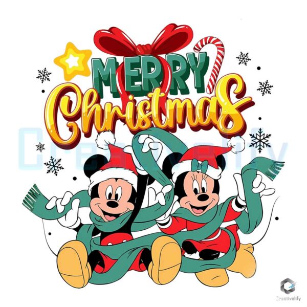 merry-christmas-minnie-mickey-magic-kingdom-svg-file