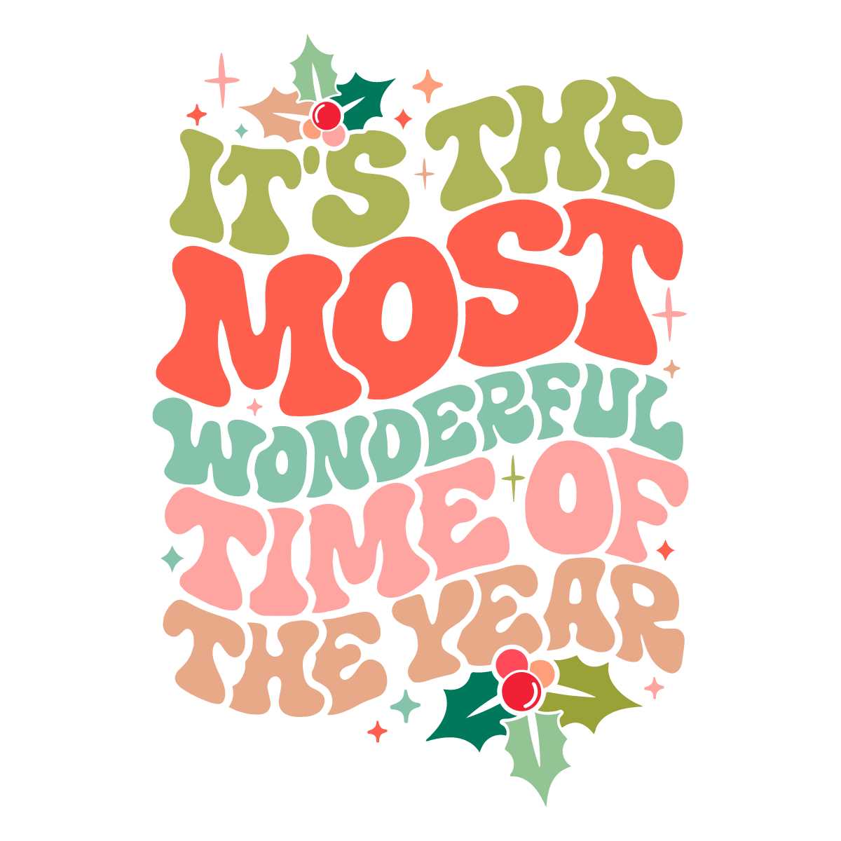 Most Wonderful Time of Year SVG Merry Xmas File - CreativeLify