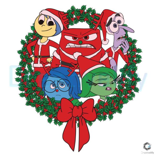 Disney Inside Out Christmas Wreath SVG File