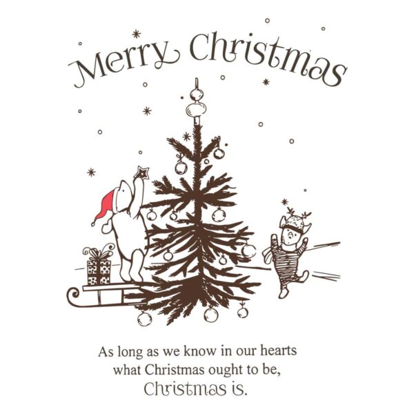 Winnie The Pooh Friends Christmas SVG File