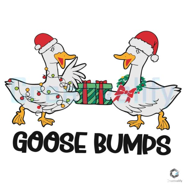 Funny Goose Bumps Christmas Lights SVG File