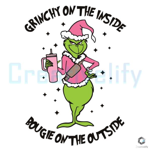 Grinchy On The Inside Christmas SVG File