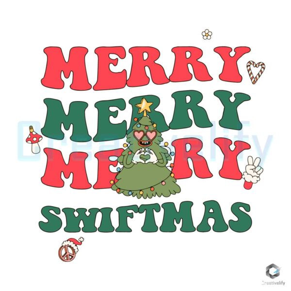 Merry Swiftmas Tree SVG Funny Christmas File Cutting - CreativeLify