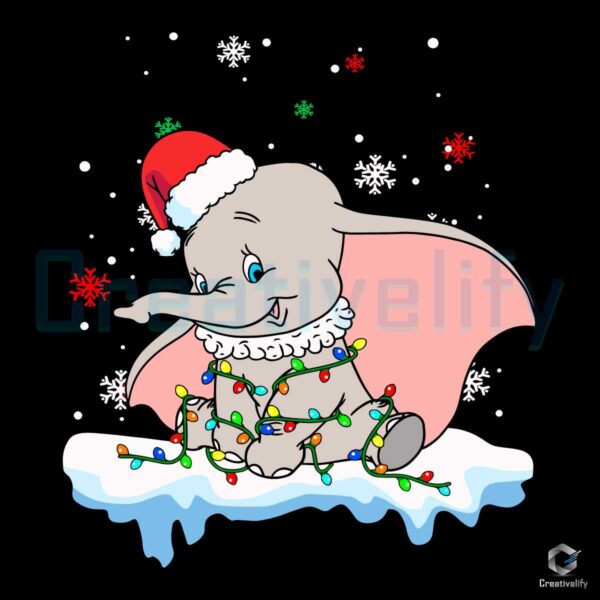 disney-dumbo-santa-christmas-lights-svg