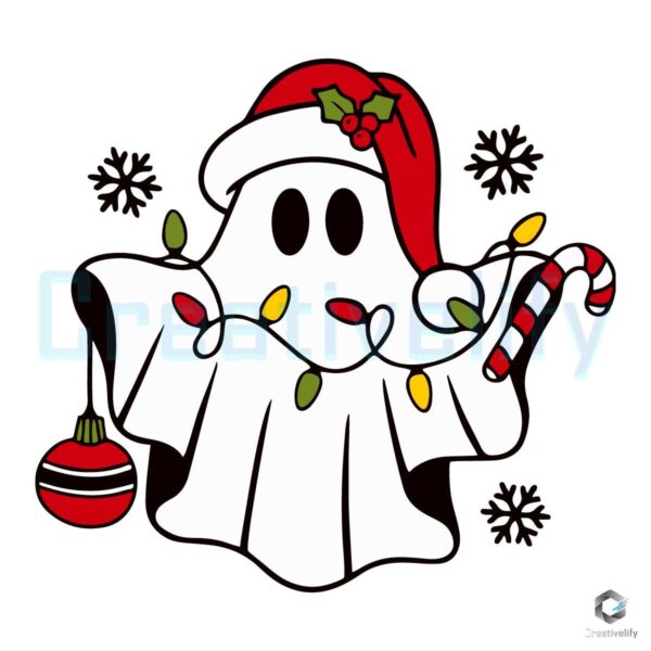 Santa Ghost Christmas SVG File Download