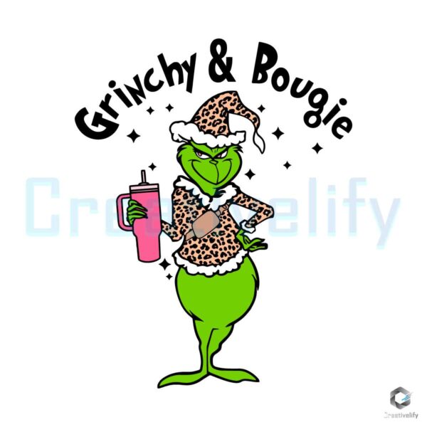 leopard-grinchy-and-bougie-svg-graphic-design-file