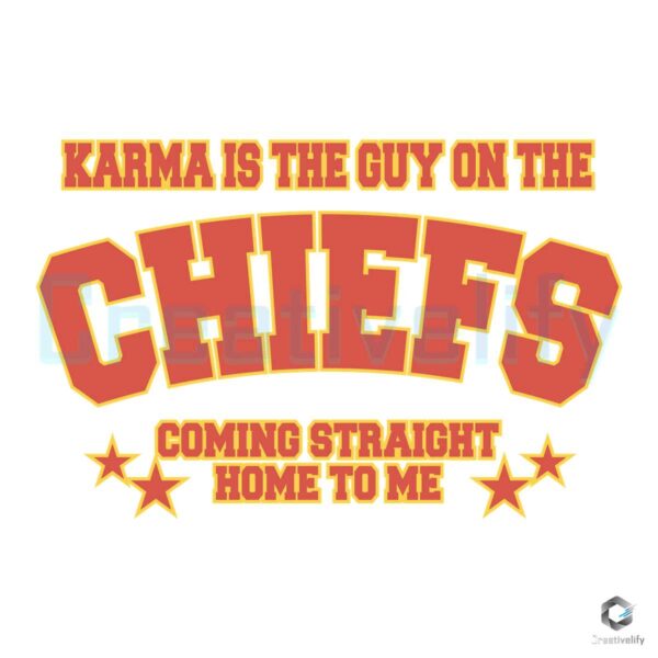 Karma Is The Guy On The Chiefs Vintage SVG