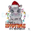 Santa Hat Hippopotamus Christmas PNG File