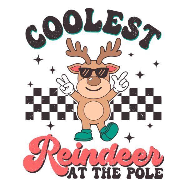Christmas Coolest Reindeer At The Pole SVG