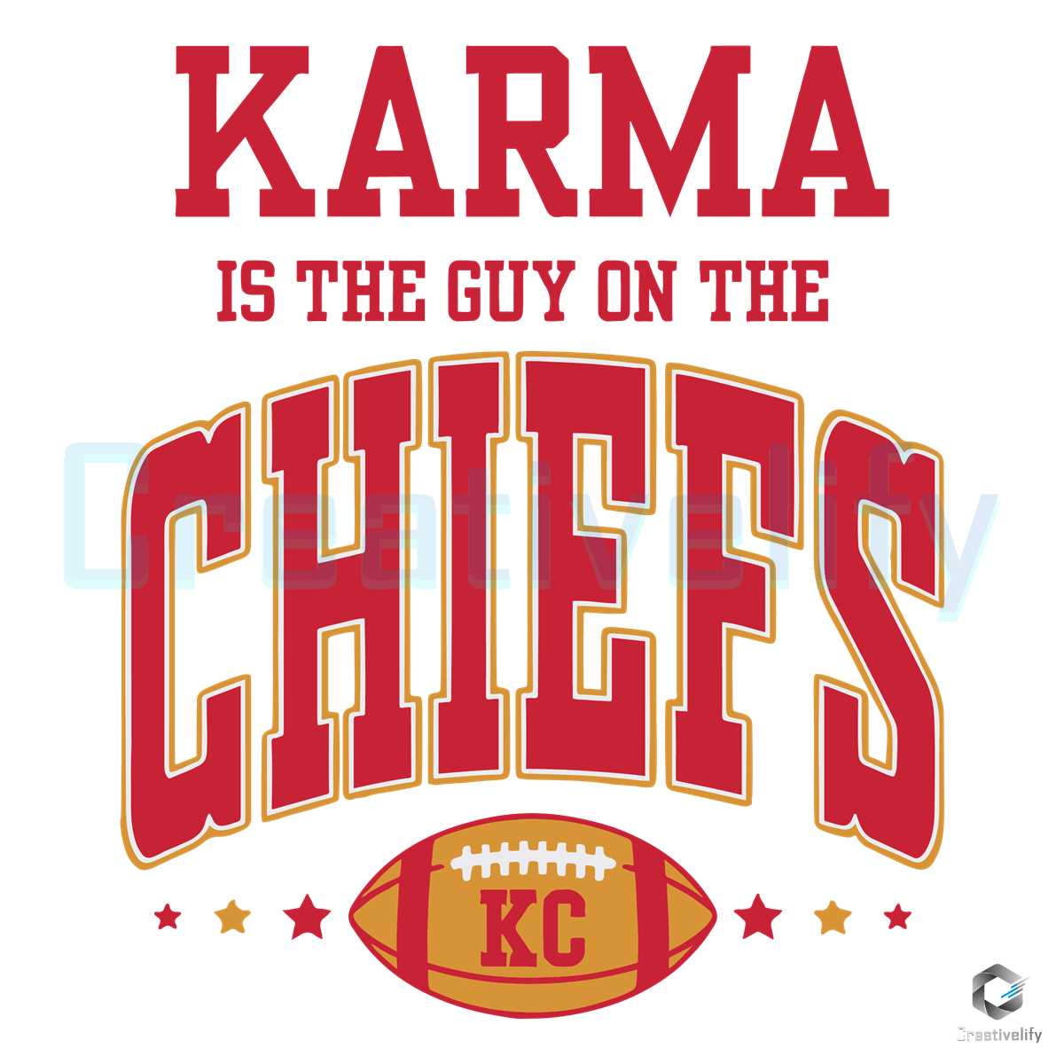 Karma Is The Guy On The Chiefs SVG Graphic Design File - CreativeLify