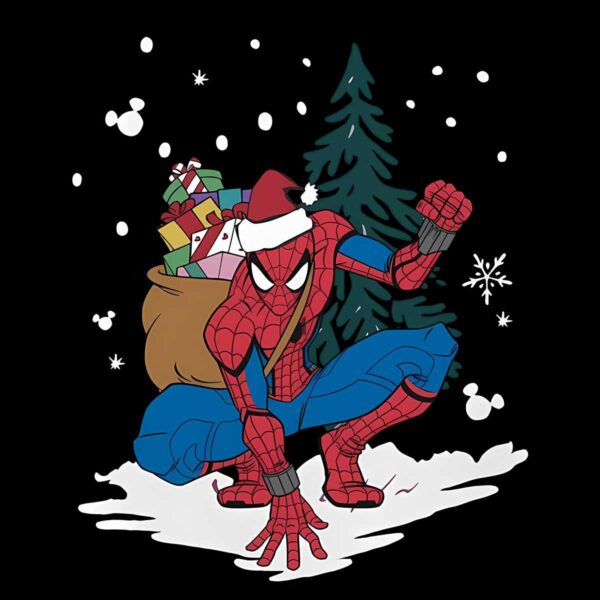 Santa Spiderman Christmas Tree PNG File