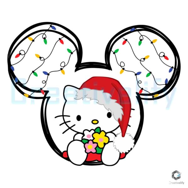 Santa Hello Kitty Christmas Mickey SVG File