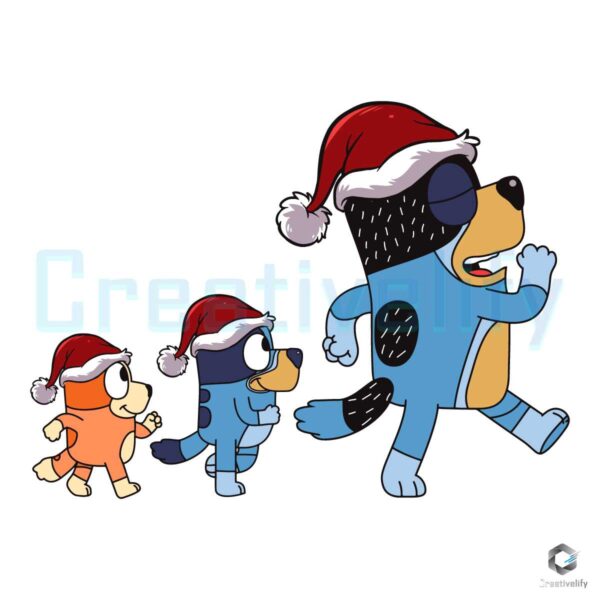 christmas-bluey-family-santa-hat-svg-digital-cricut-file