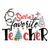 Santa Favorite Teacher Christmas Lights SVG