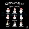 Taylor Version Christmas Snowman Album SVG