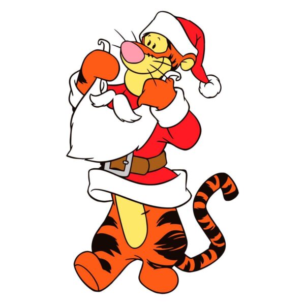Santa Tigger Winnie The Pooh Christmas SVG