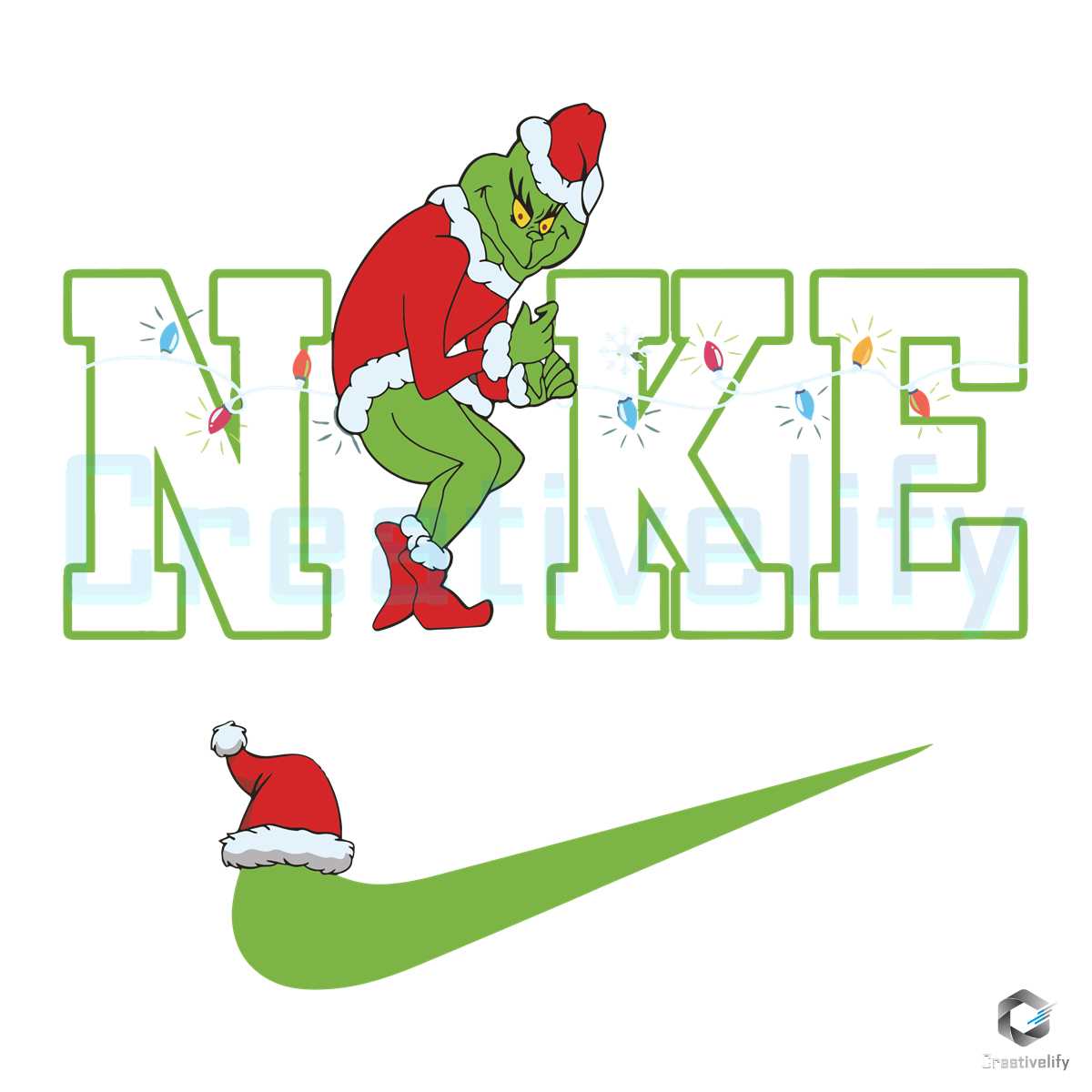 Nike The Grinch SVG, Christmas Grinch Nike SVG