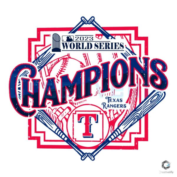 Texas Rangers 2023 Baseball World Series SVG
