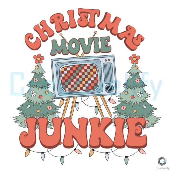 vintage-christmas-movie-junkie-svg-graphic-design-file