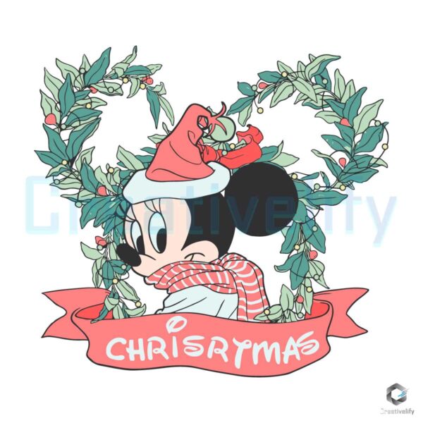 retro-minnie-christmas-wreath-svg-cutting-digital-file