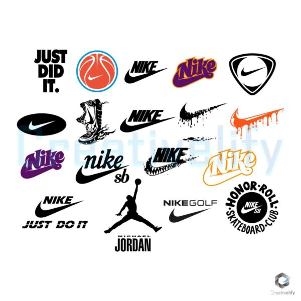 Nike Logo SVG File Bundle Download