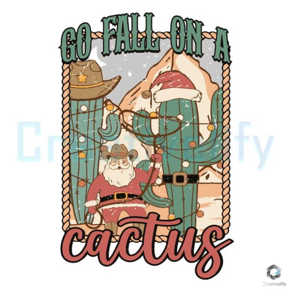 western-santa-cowboys-go-fall-on-a-cactus-svg