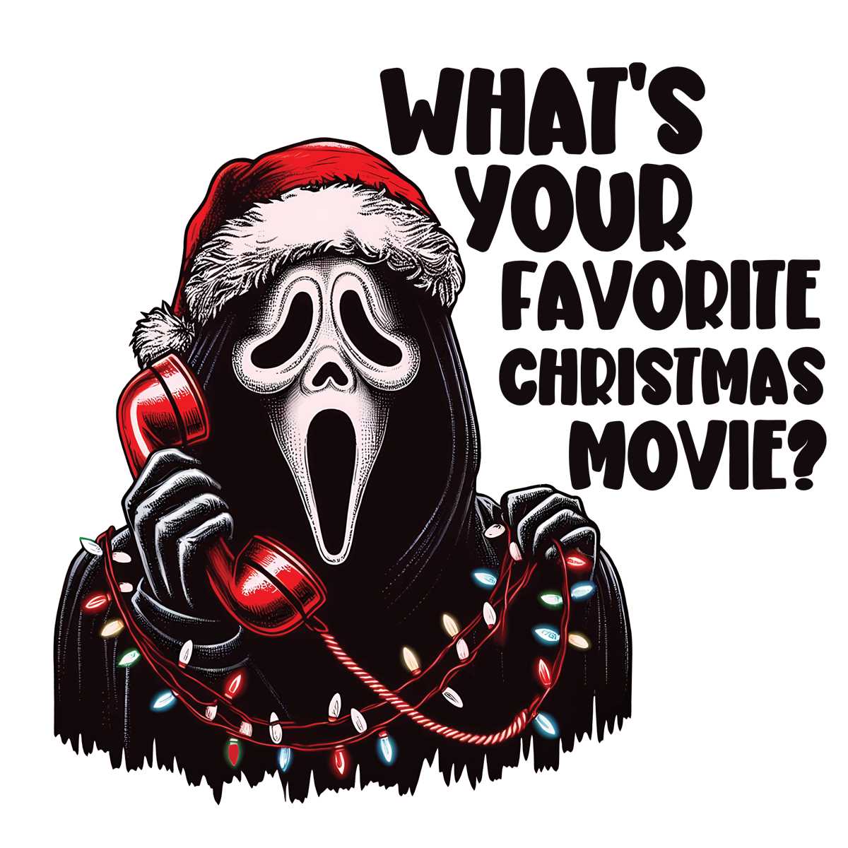 What's Your Favorite Christmas Ghostface PNG CreativeLify