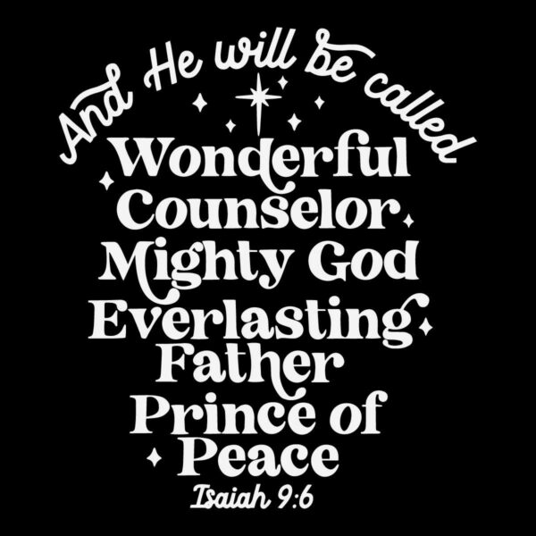 He Will Be Called Christmas Bible Verse SVG