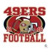 SF 49ers Football Helmet 1946 Vintage SVG