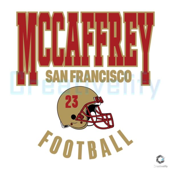 Christian McCaffrey SF 49ers Football SVG