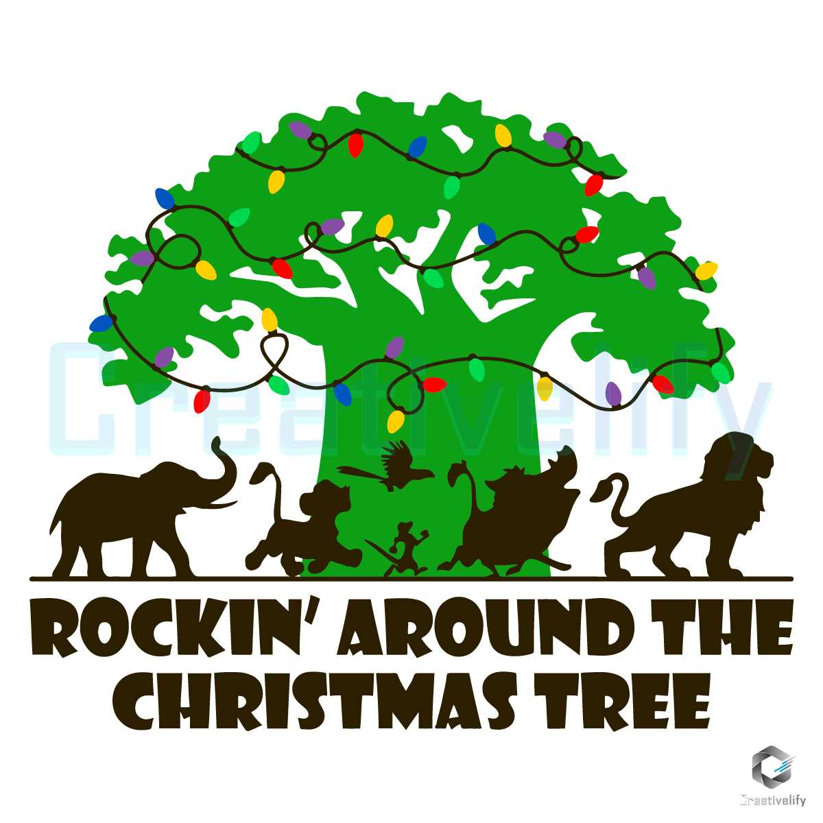 Rockin Around Christmas Tree Svg Merry Disney Xmas File Creativelify