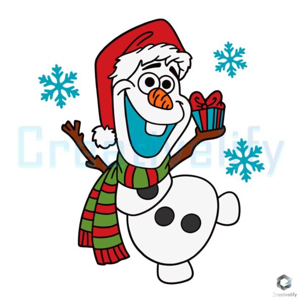 Olaf Frozen Christmas Party SVG File Design