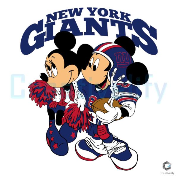 Mickey And Minnie New York Giants SVG