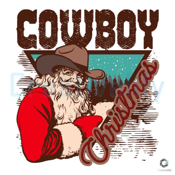 Howdy Santa Cowboy Christmas Western SVG
